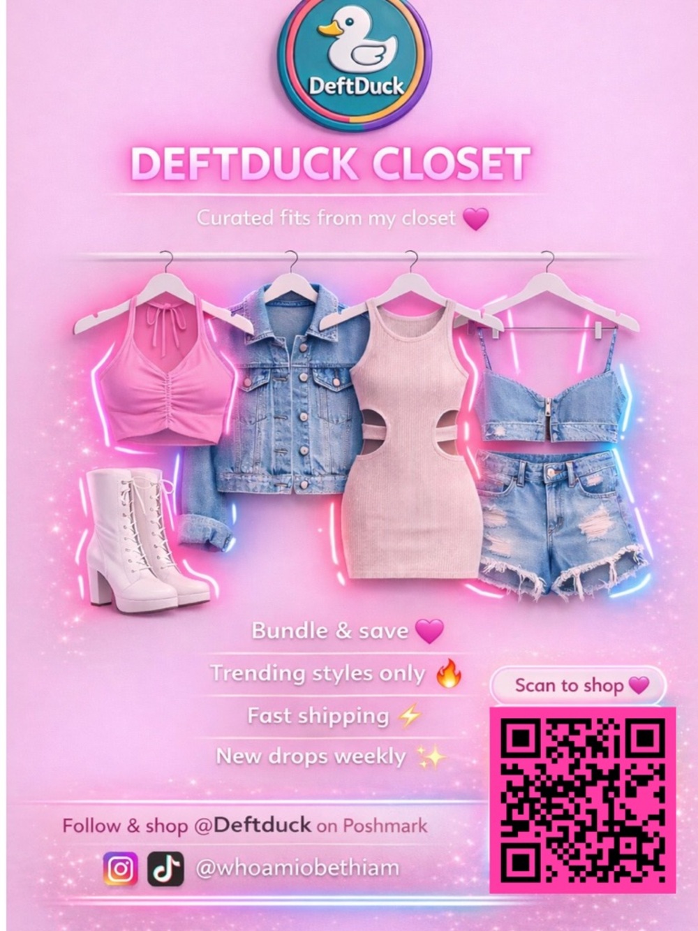 DeftDuck Closet Pink & Denim Outfits come shop with 🦆